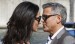 George Clooney y Amal Alamuddin el da antes de su boda en Venecia.