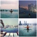 Montaje de Instagram con fotos de gente en Marina Bay Sands.