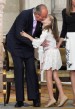 Entraable beso de Leonor a su abuelo Juan Carlos I.