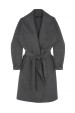 Abrigo con amplias solapas de cashmere y lana, de Massimo Dutti.