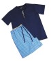 Pijama azul marino y cielo vichy, de Feel Free by Promise(36,99 euros)