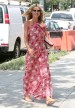Heidi Klum con vestido largo estampado