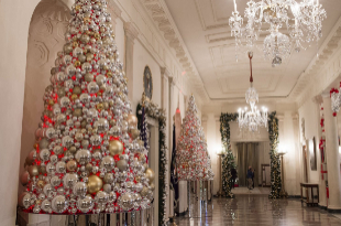 Decoracin navidea de la Casa Blanca.
