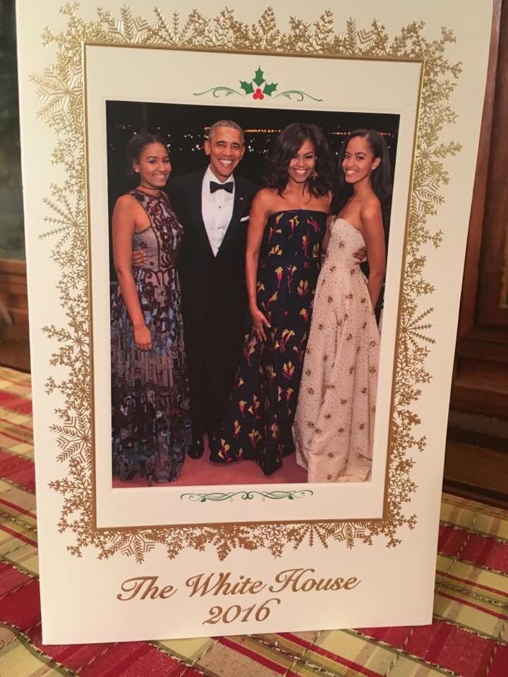 Felicitación Navideña de la familia Obama.