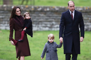 Los duques de Cambridge y sus dos hijos.