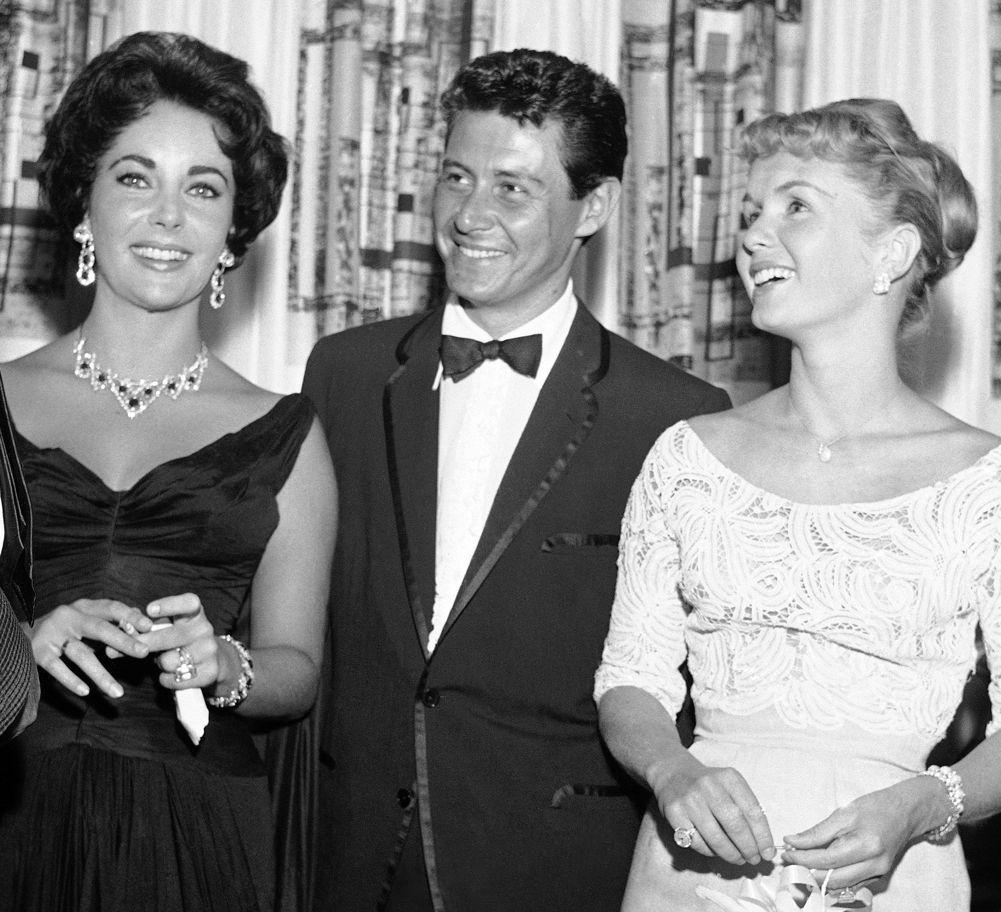 Elizabeth Taylor, Eddie Fisher y Debbie Reynolds.