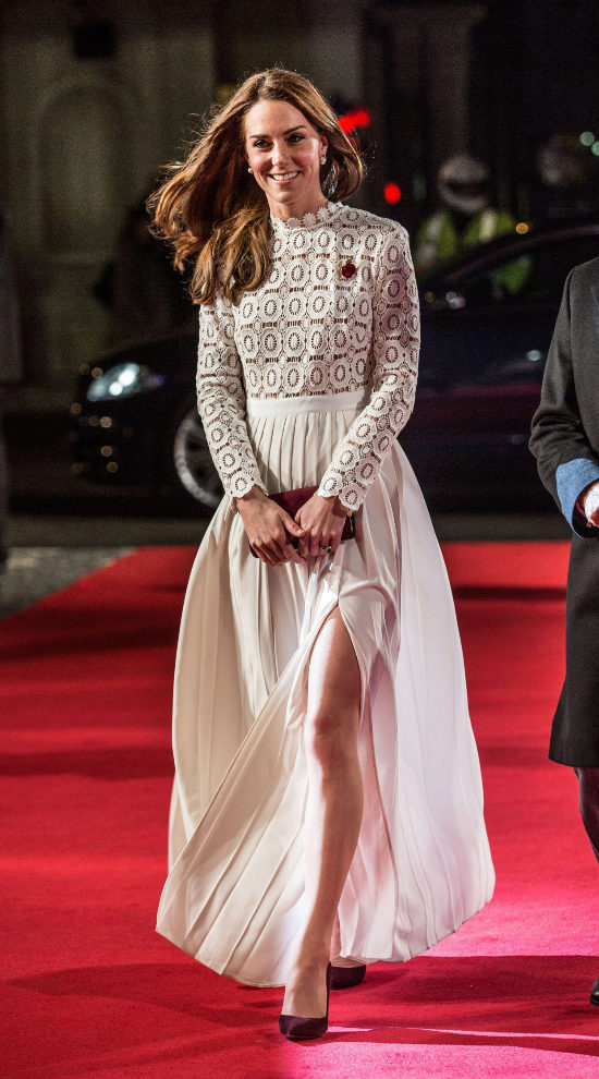 Kate Middleton en la alfombra roja.