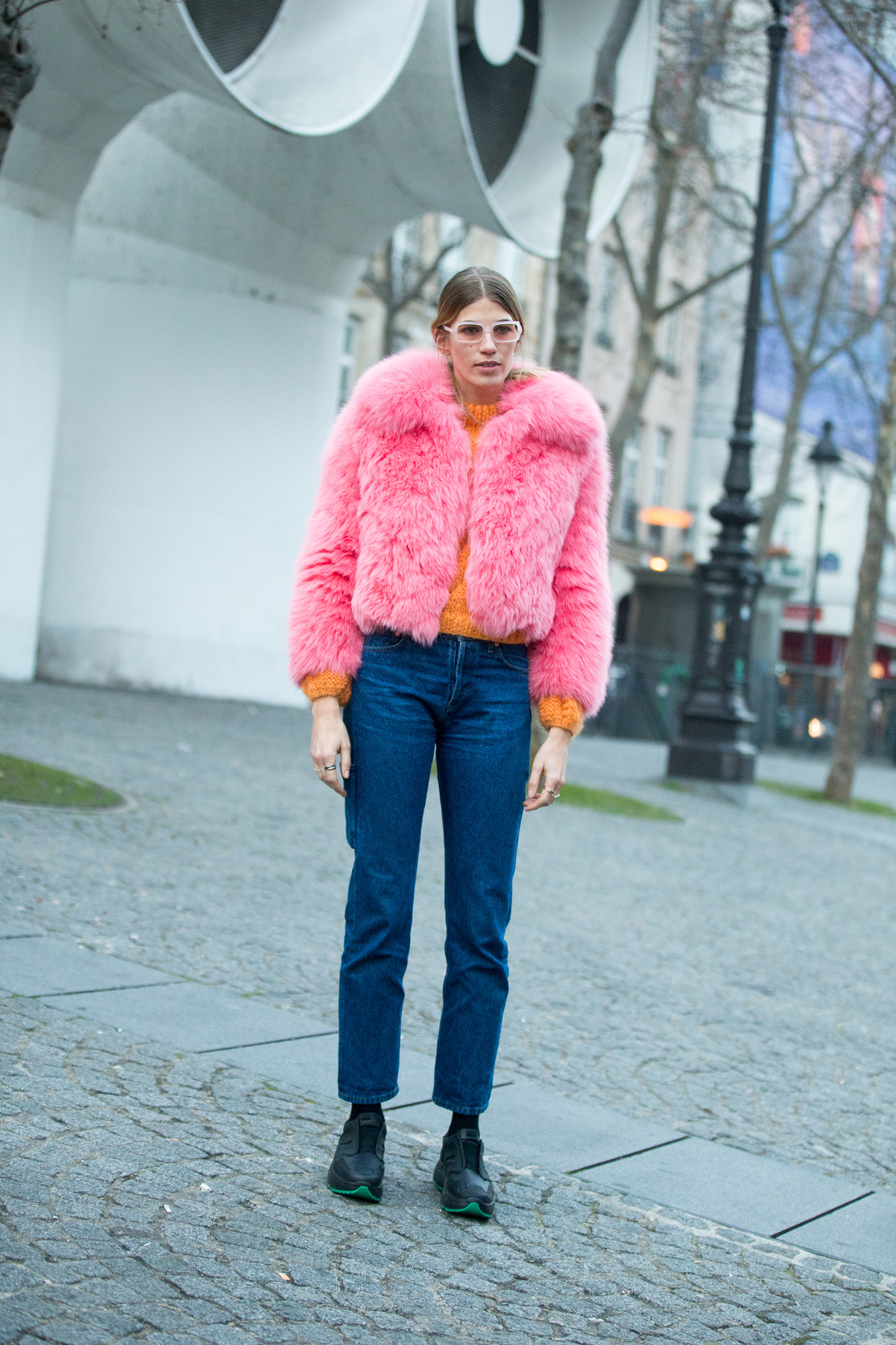 Sí abrigo rosa de pelo de Veronika Heilbrunner |
