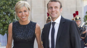Macron con Brigitte Trogneux