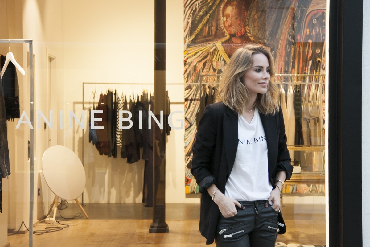 Anine Bing, en su tienda del callejn de Jorge Juan, en Madrid.