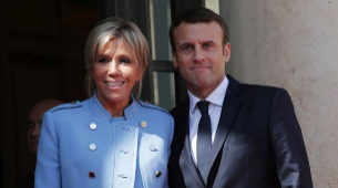 Emmanuel Macron y Brigitte Trogneux