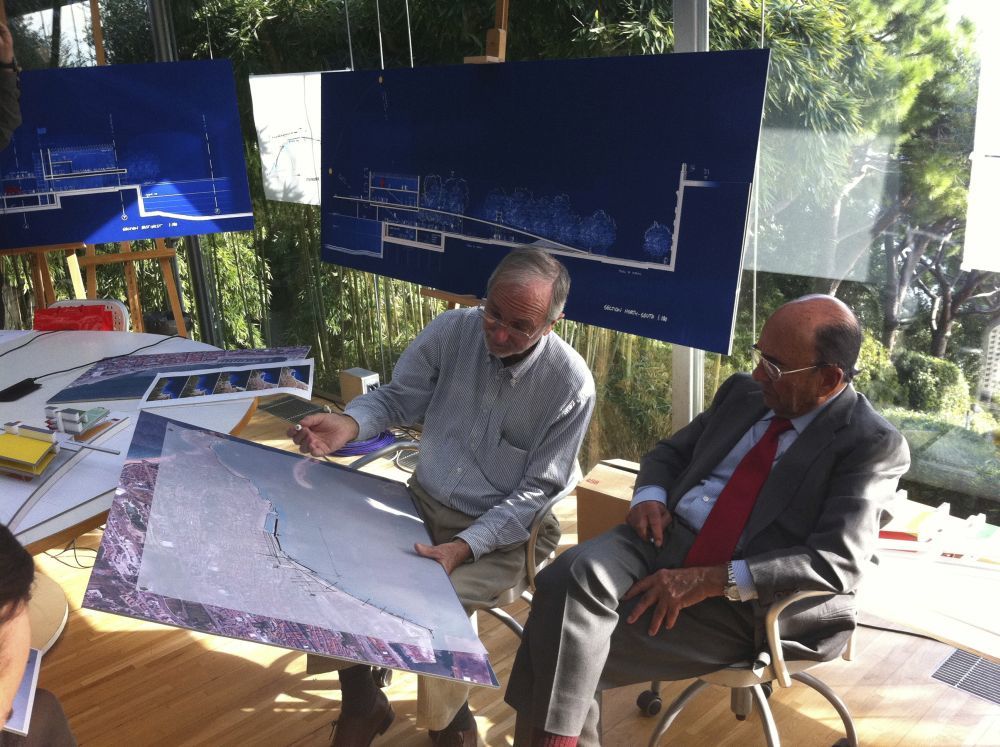 Renzo Piano junto a Emilio Botín.