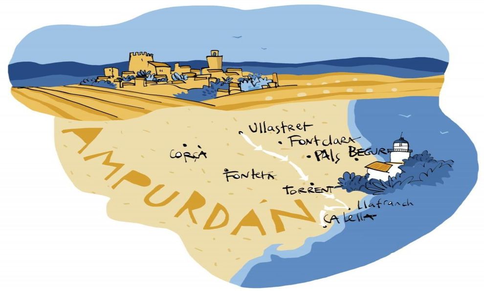 Mapa de Ampurdán