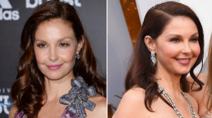Ashley Judd antes (izquierda) y despus (derecha) de someterse a los...