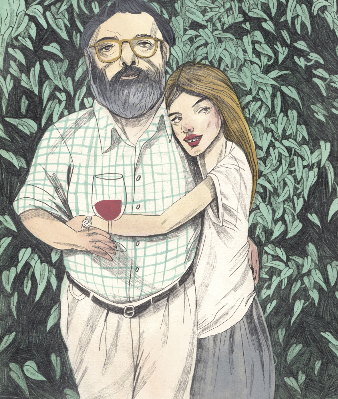 En la imagen, ilustracin de Francis y Sofa Coppola.