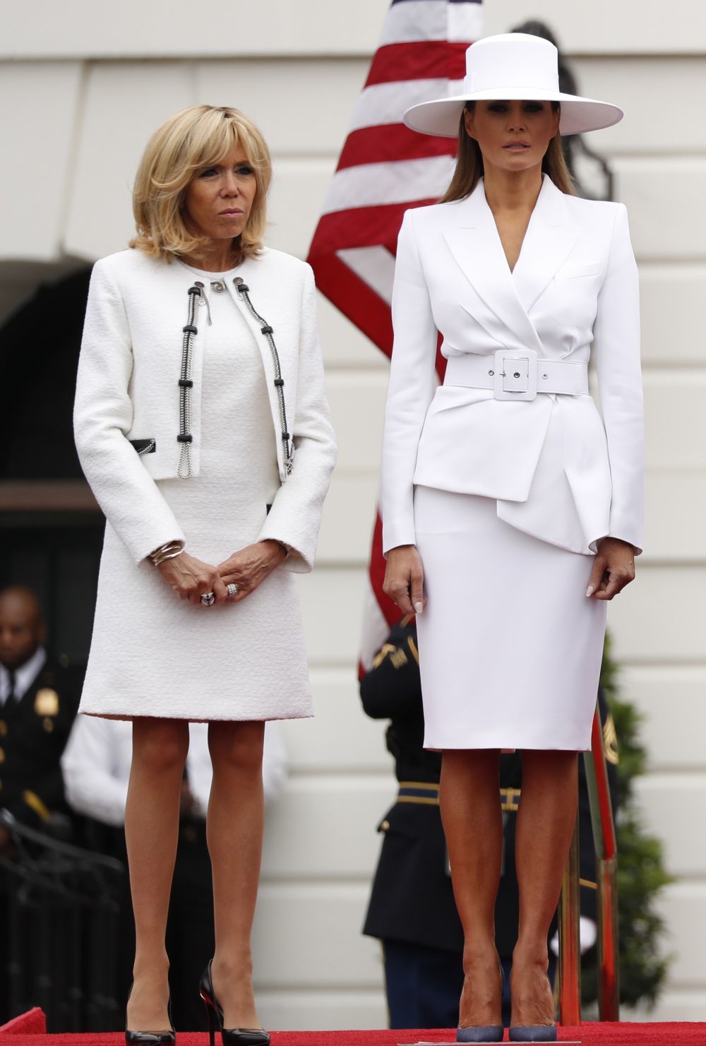 Brigitte Macron y Melania Trump.