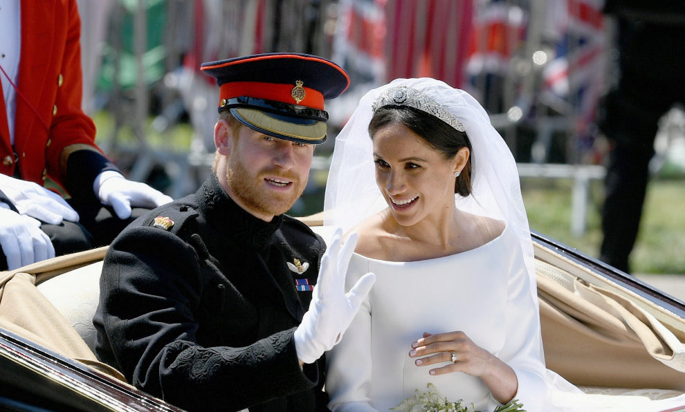 Meghan Markle y el príncipe Harry el día de su boda.