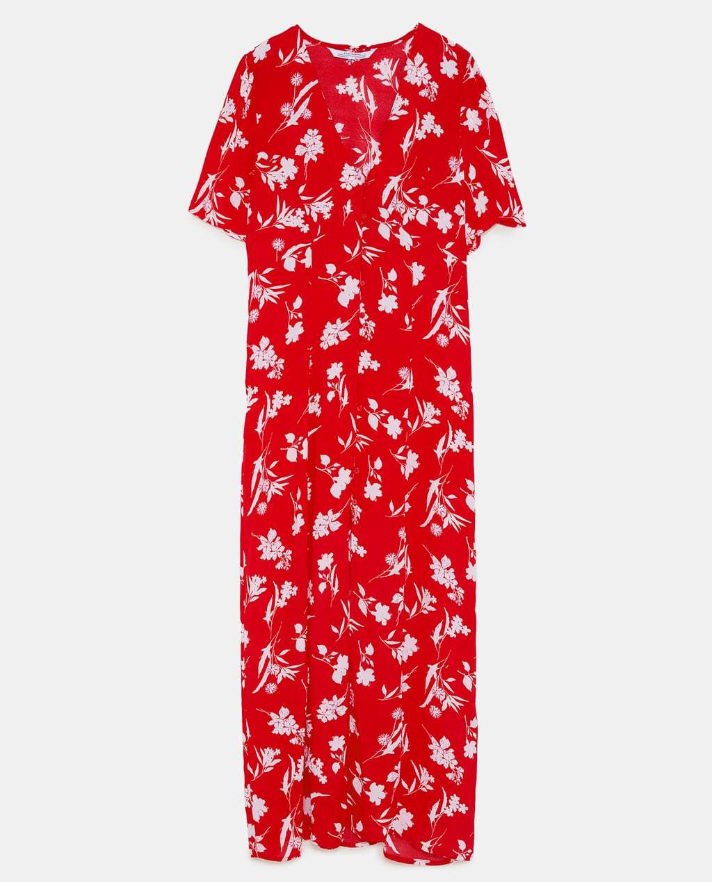 Vestido estampado floral de Zara por 39,99 euros.