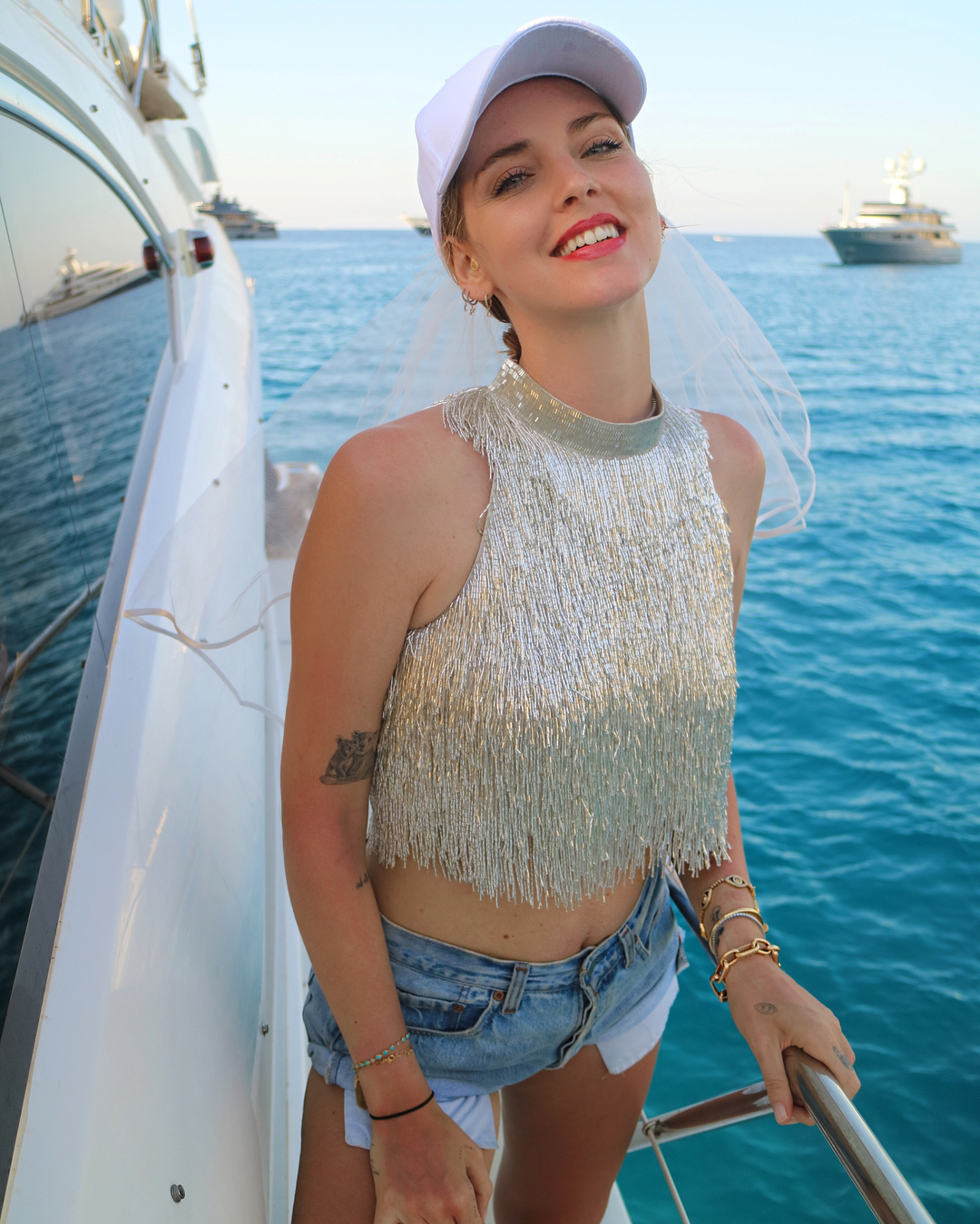 Chiara Ferragni durante su despedida de soltera en Ibiza.