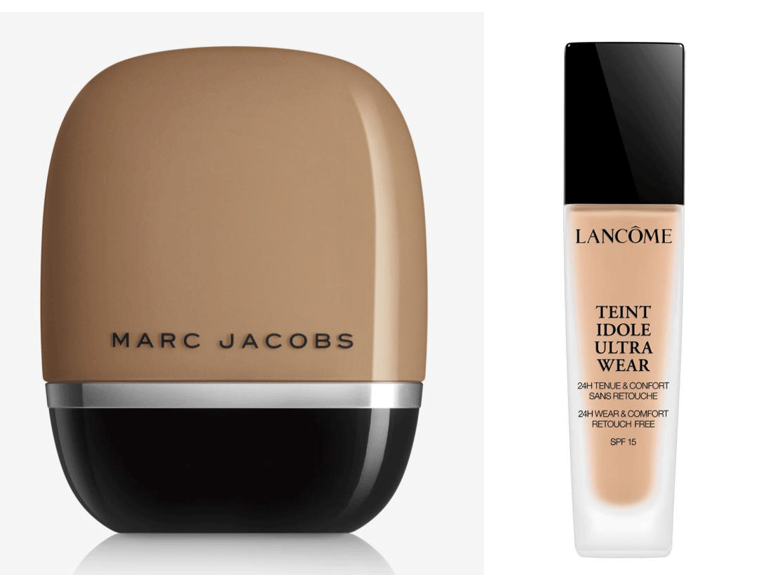 Maquillaje Marc Jacobs Beaty y Lacome Teint Idole Ultra Wear.