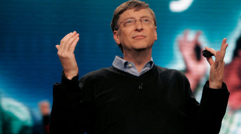 Bill Gates durante una conferencia de Microsoft
