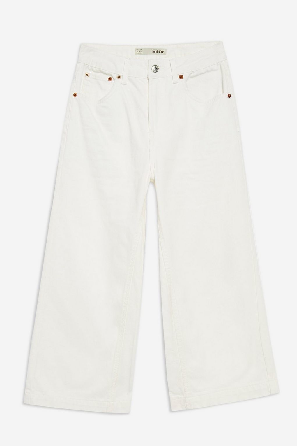 Jeans anchos en denim blanco no elástico, de Topshop (20 euros).