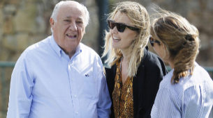 Amancio Ortega junto a su hija y heredera de Zara, Marta Ortega.