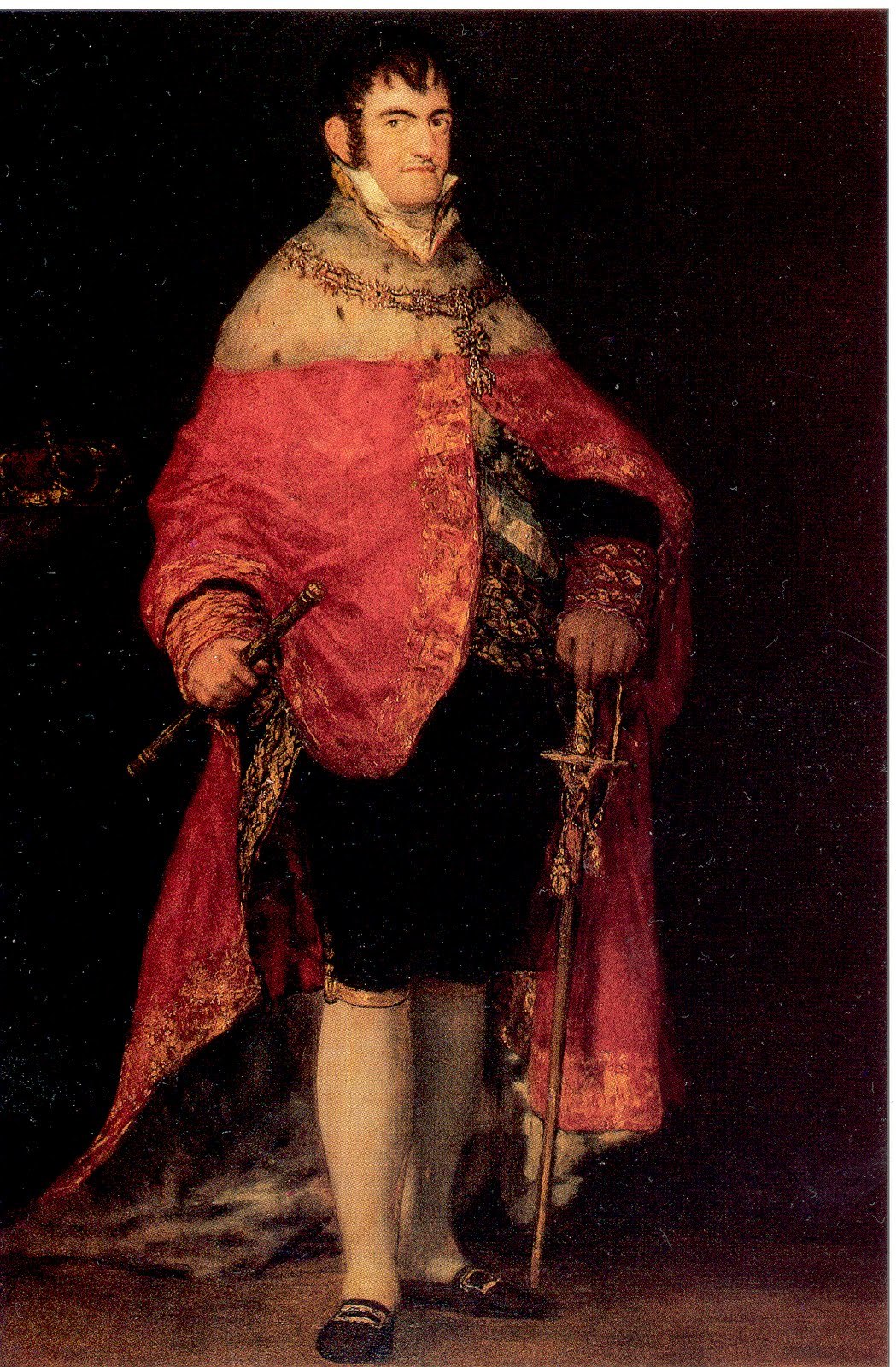 Retrato de Fernando VII con manto de terciopelo, de Francisco de Goya.