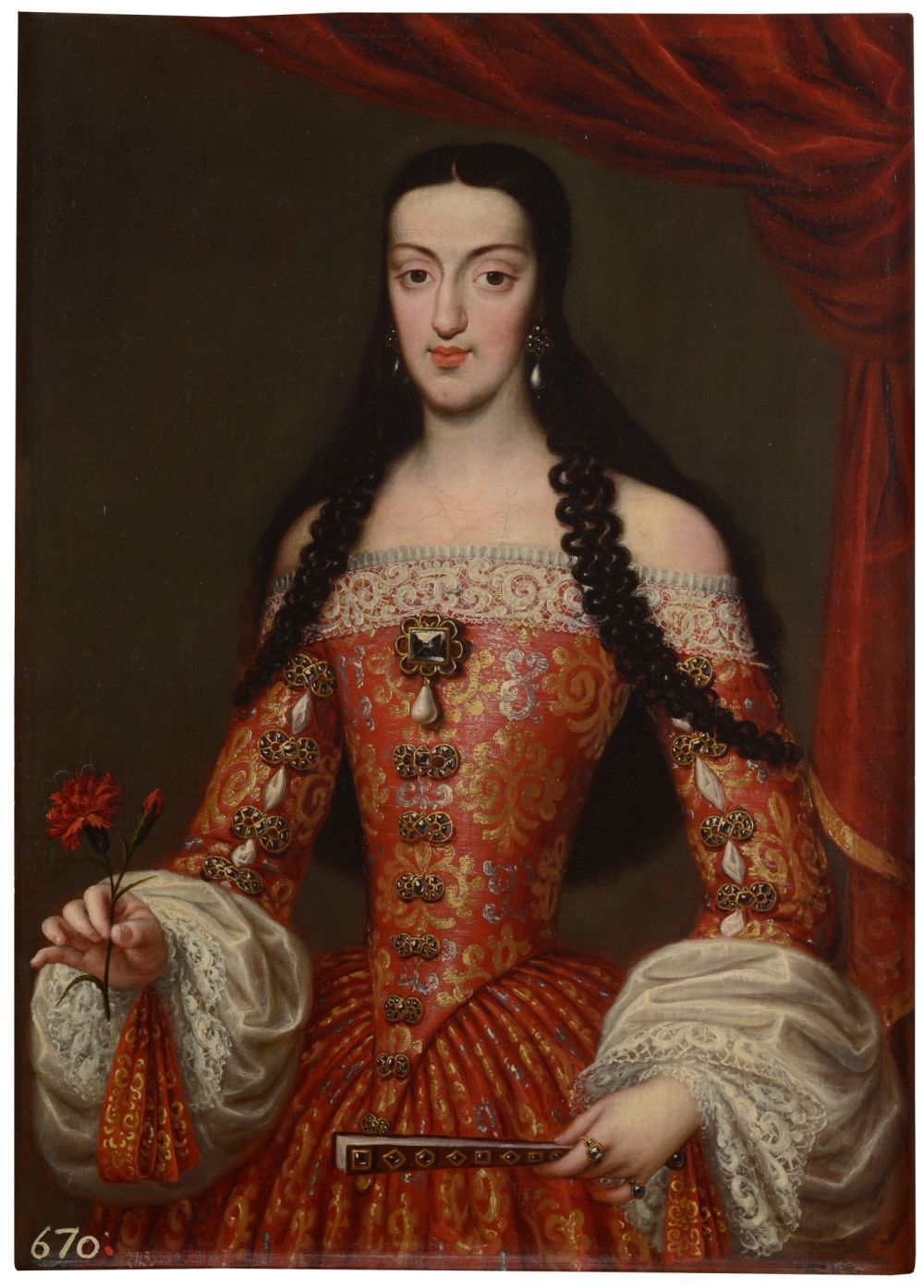 María Luisa de Orleans, reina de España.