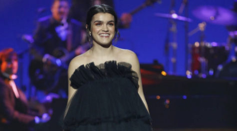 Amaia Romero tras su actuacin musical en la gala de los Premios Goya...