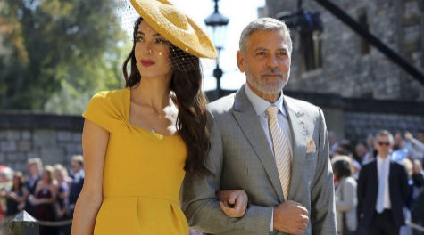 George y Amal Clooney en la boda de Meghan Markle y el prncipe...