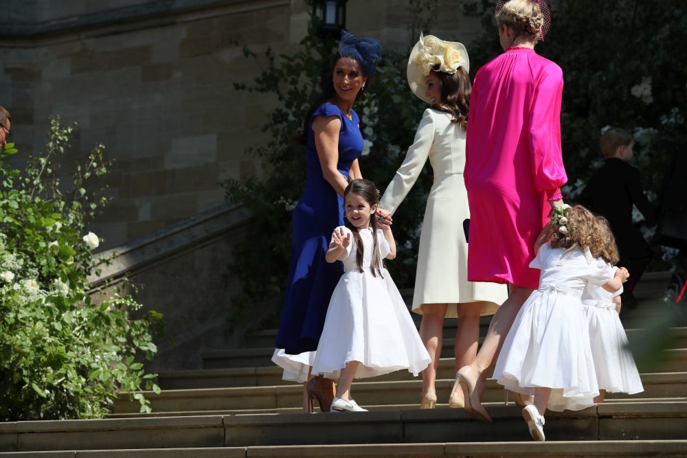 Jessica Mulroney junto a Kate Middleton en un momento de la boda de Harry y Meghan.