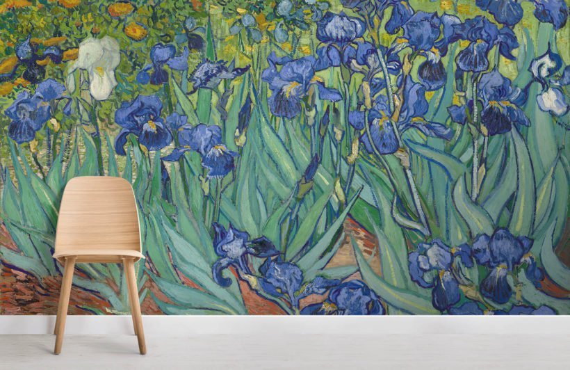 Papel pintado de Murals Wallpaper con Los Lirios de Van Gogh