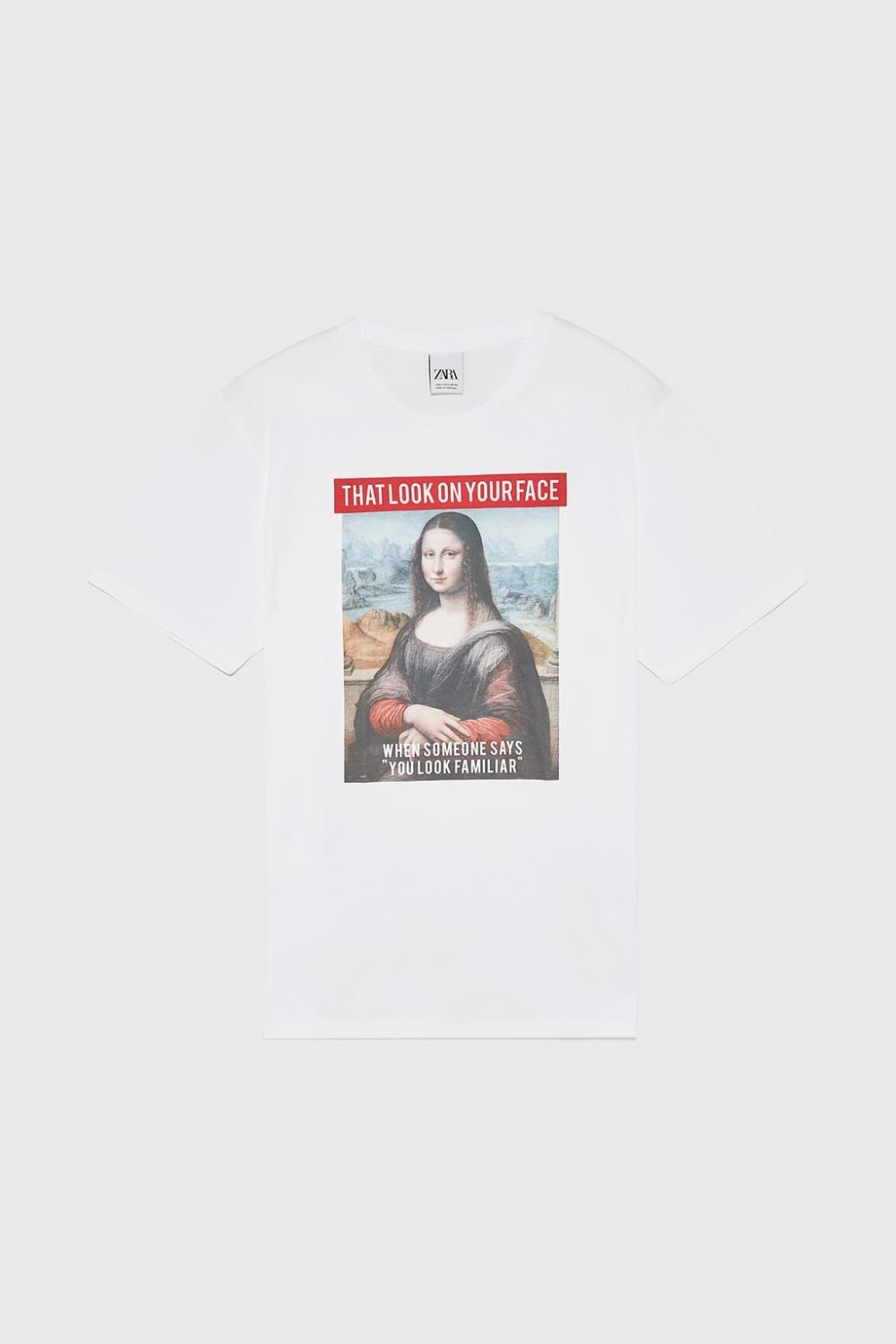 Camiseta de la colección de Zara Man "Becoming a work of art" (17,95 euros).