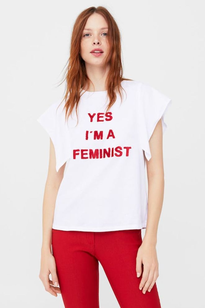 Camiseta de Mango con mensaje "I'm a feminist". (17,95¤)