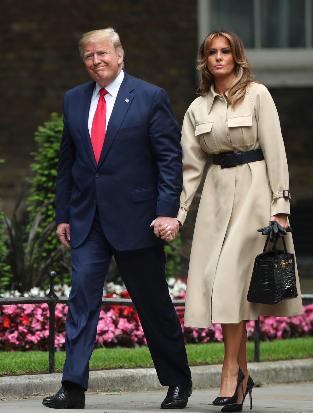 Donald y Melania Trump de viaje oficial a Reino Unido.