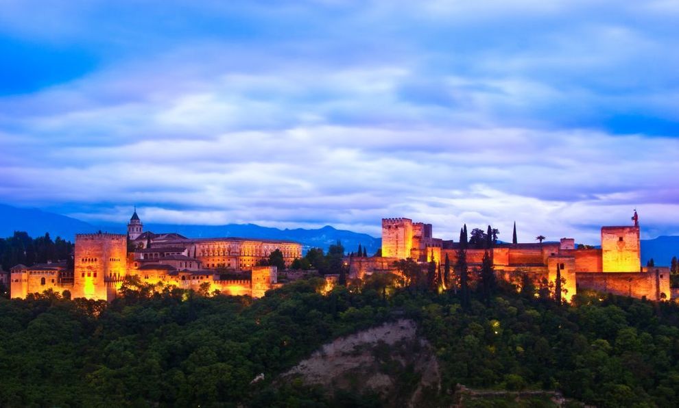 La Alhambra de Granada desde el mirador de San Nicolás.