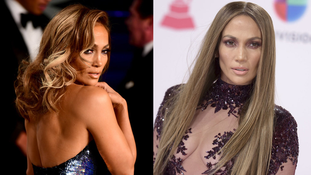 Jennifer Lopez, con y sin extensiones.