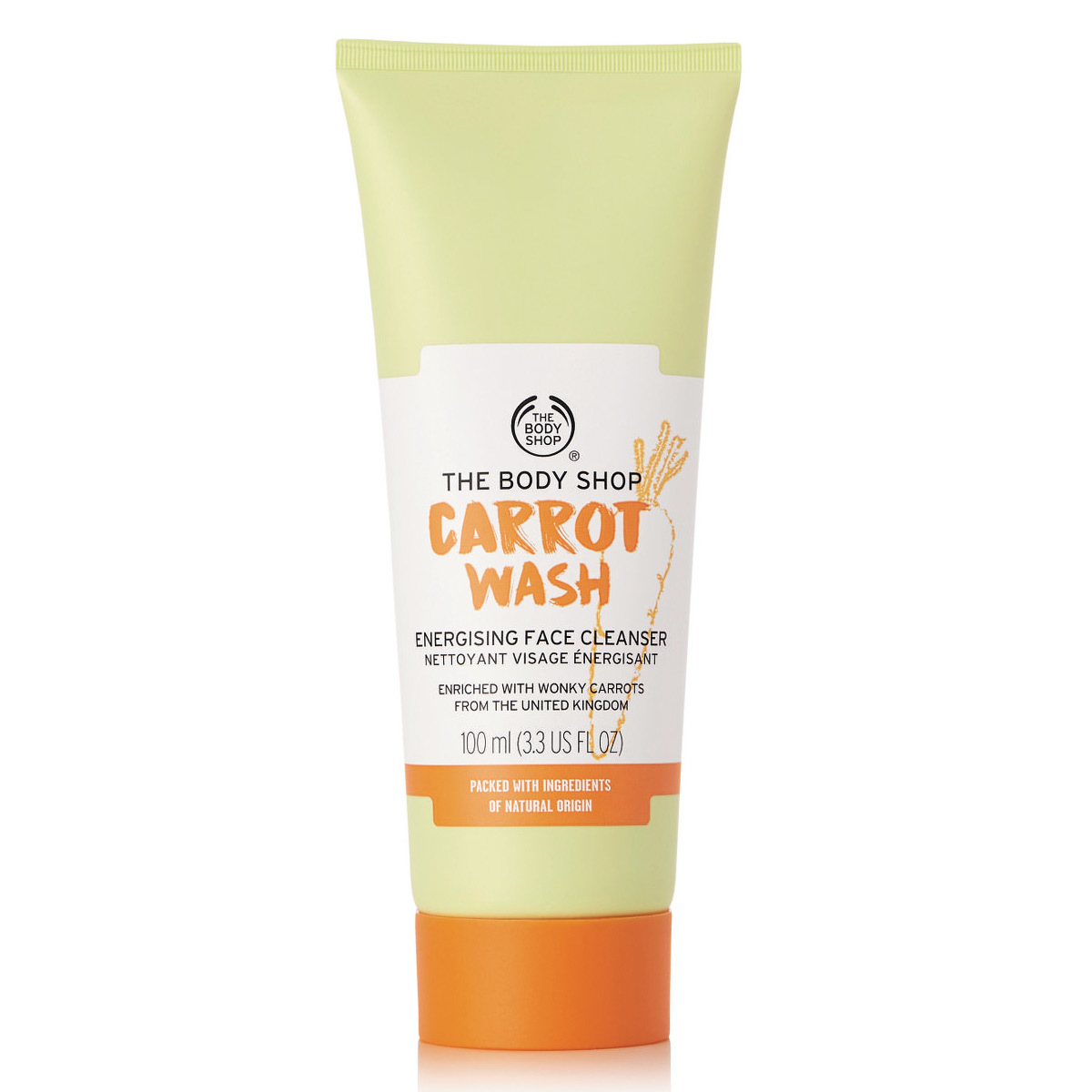 Limpiador facial revitalizante Carrot Wash de The Body Shop.