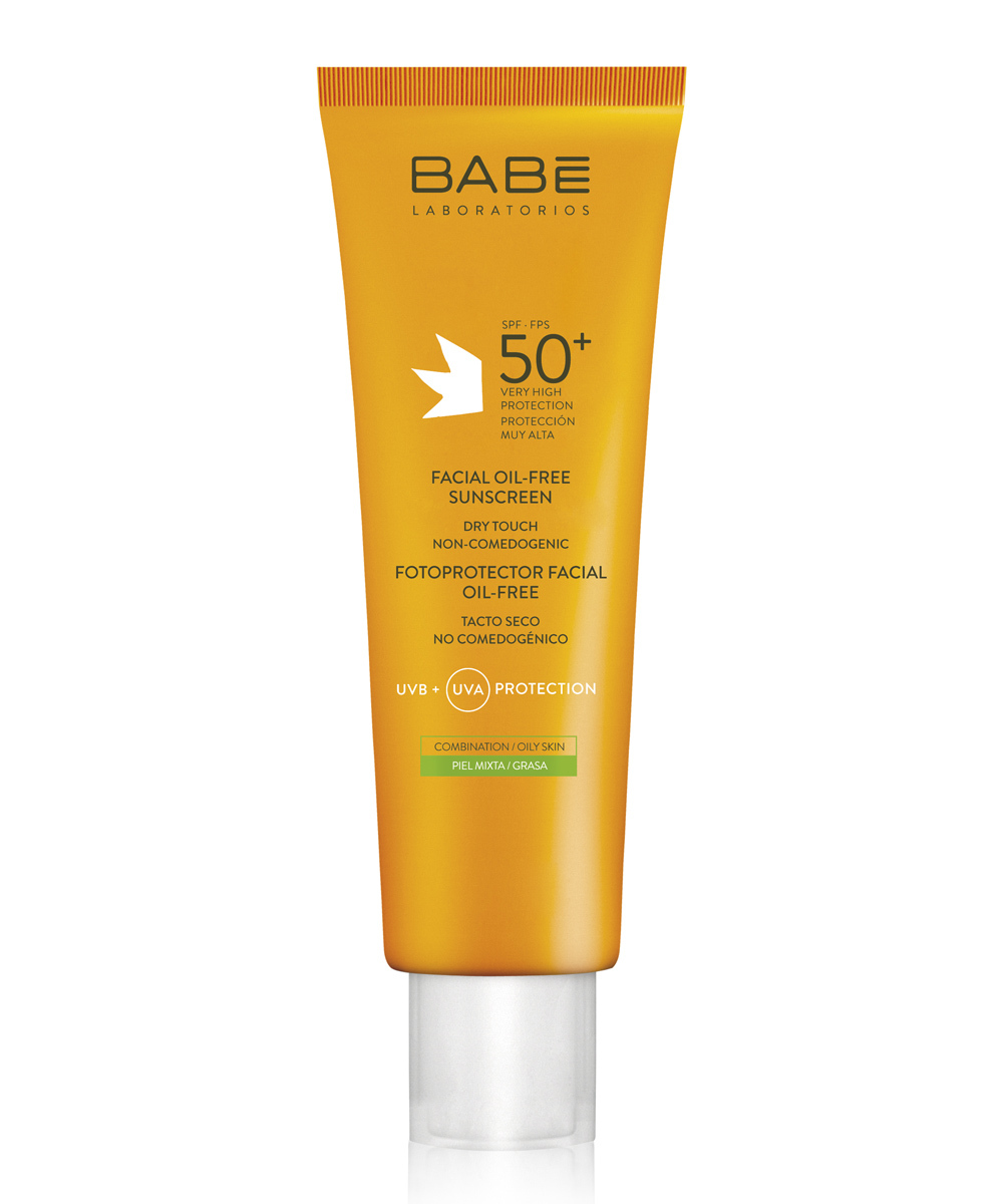 Fotoprotector facial Oil-free SPF50+ de Babé