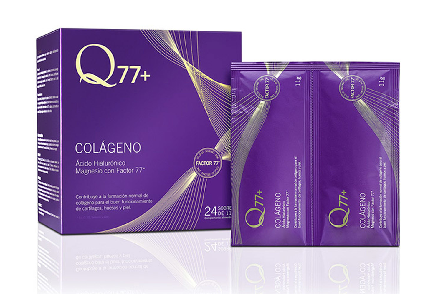 Complemento alimenticio Q77+ Colágeno.