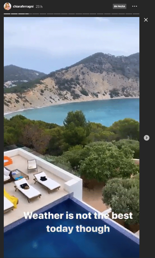 Las impresionantes vistas de la casa de los Ferragnez en Ibiza