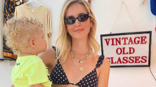 Chiara Ferragni y su hijo Leo en Ibiza