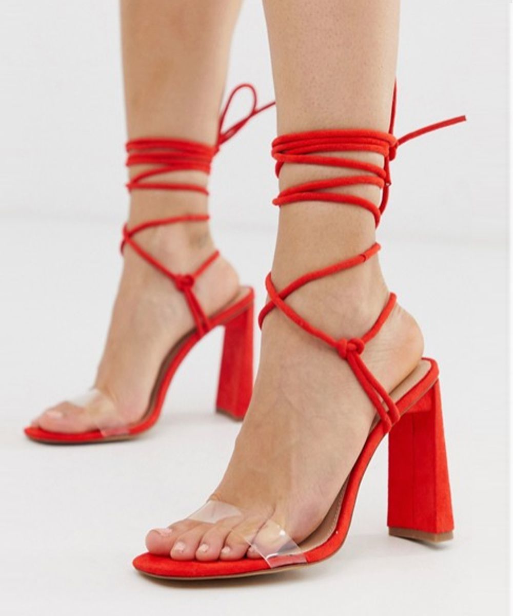 Sandalias de tiras color rojo