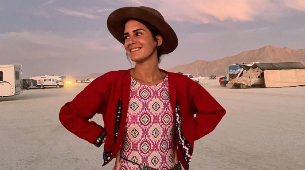 Gala Gonzlez en el festival Burning Man