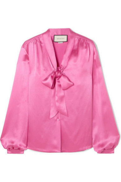 Blusa de seda con lazo de Gucci (c.p.v)