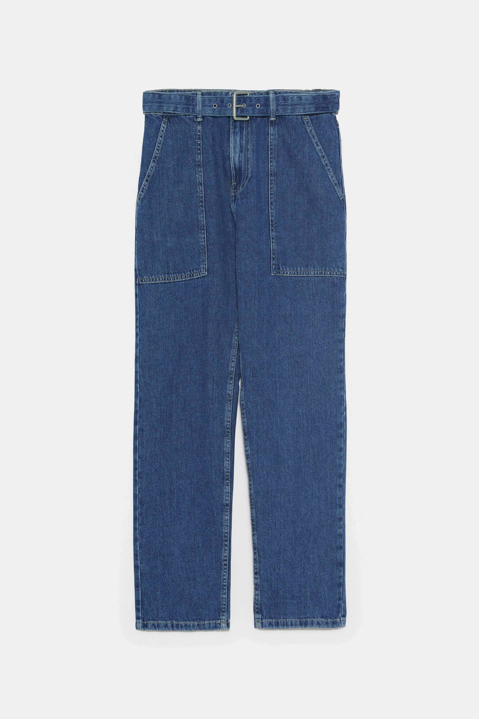 Jeans tipo baggy con cinturn de Zara (25,95)