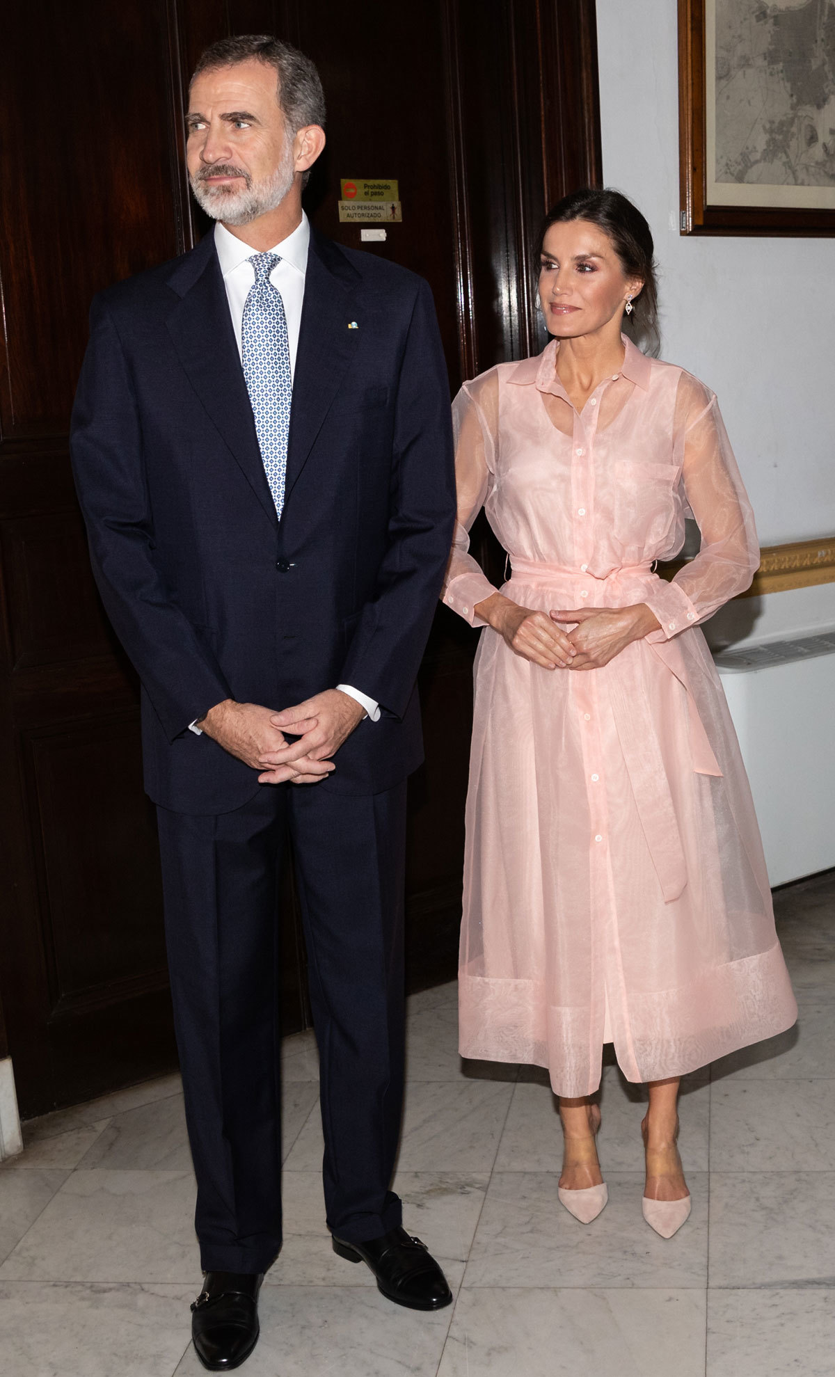 Los reyes don Felipe y doa Letizia anoche en la cena de la retribucin en el Palacio de los Capitanes Generales, en La Habana