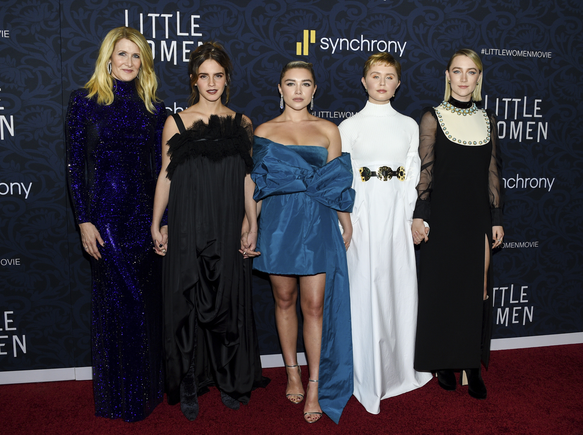 Laura Dern, Emma Watson, Florence Pugh, Eliza Scanlen y Saoirse Ronan en el estreno en Nueva York