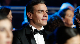 Pedro Snchez durante la gala de los Premios Goya 2020
